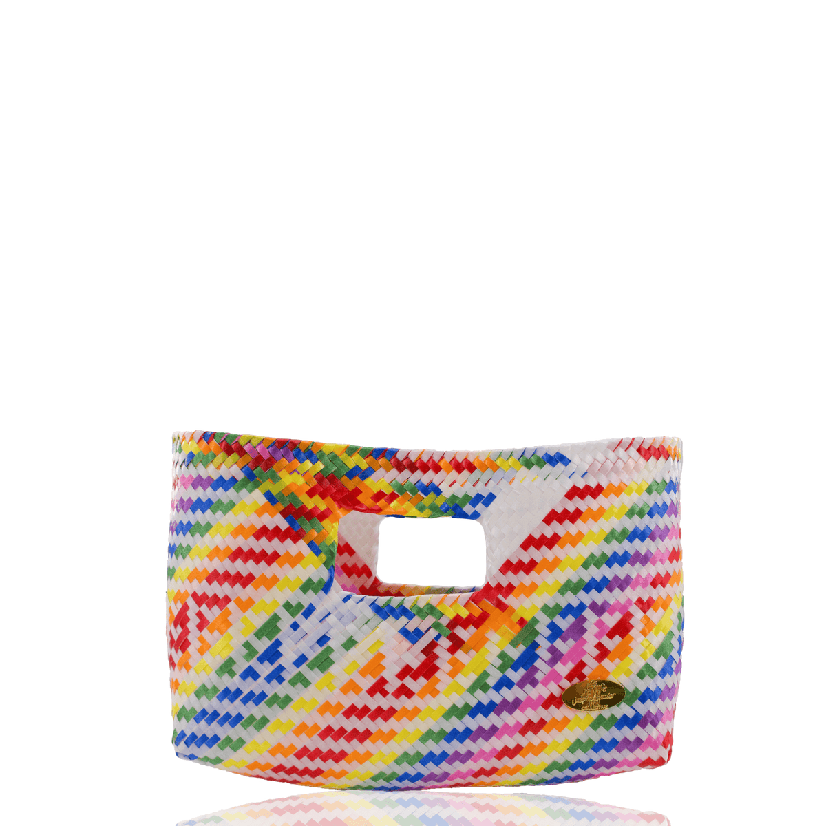 Alison Woven Clutch in Rainbow - Josephine Alexander Collective