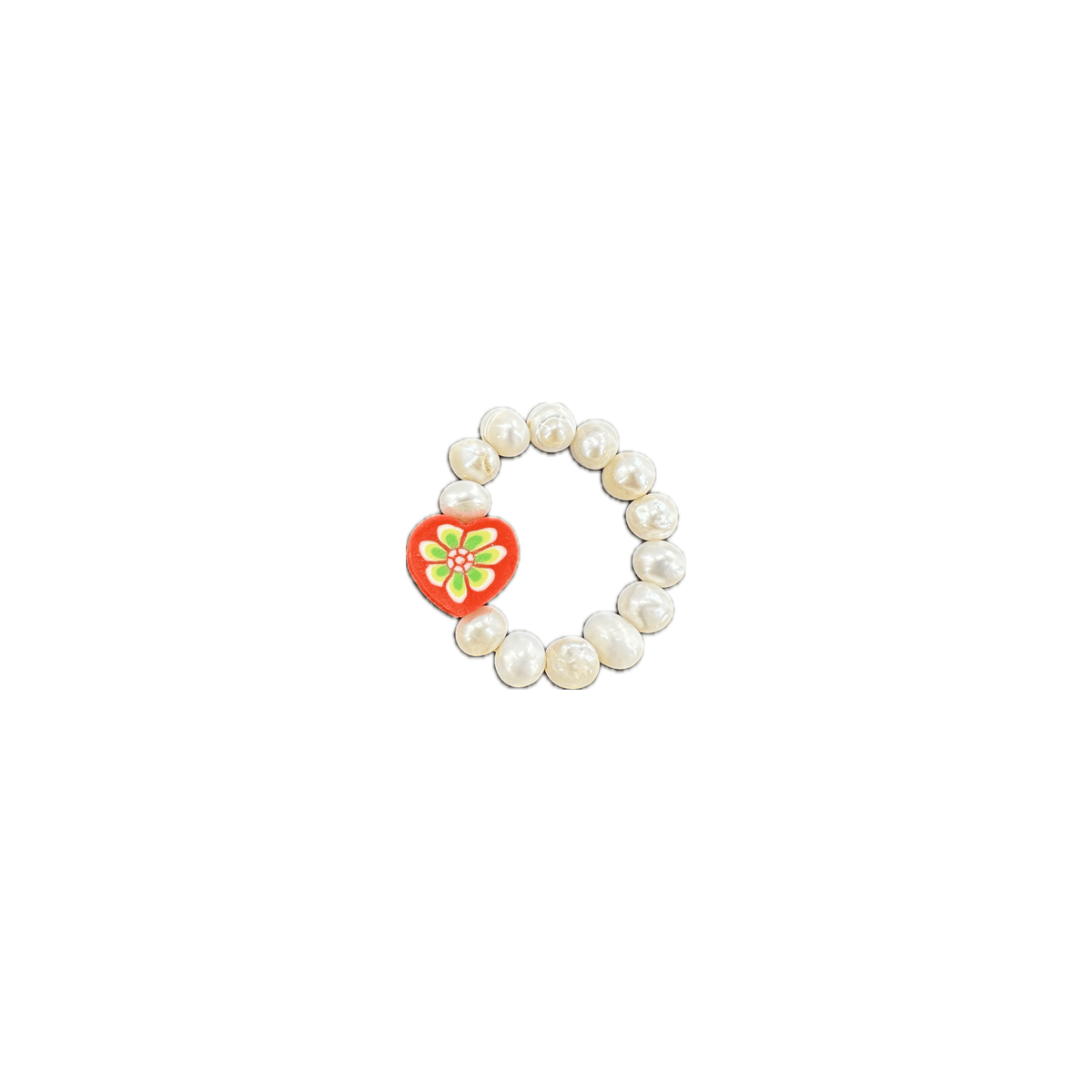 Charm Ring - Pearl & Heart - Josephine Alexander Collective