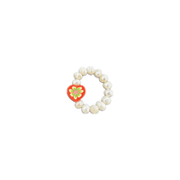 Charm Ring - Pearl & Heart - Josephine Alexander Collective