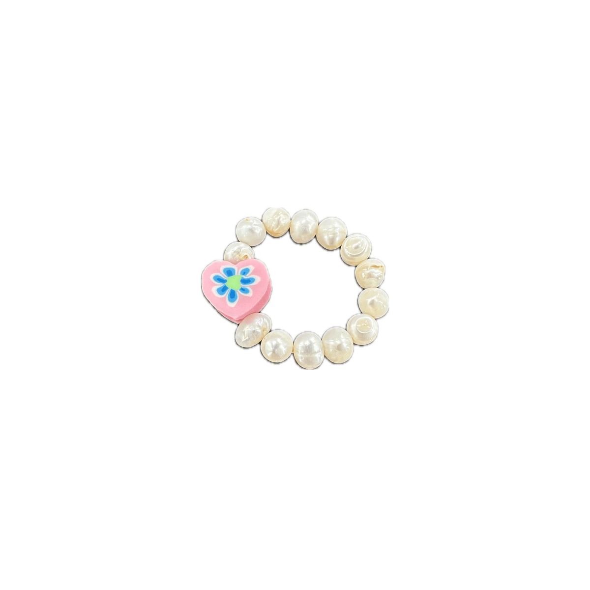 Charm Ring - Pearl & Heart - Josephine Alexander Collective