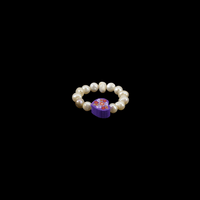 Charm Ring - Pearl & Heart - Josephine Alexander Collective