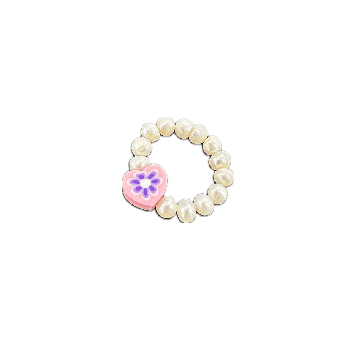Charm Ring - Pearl & Heart - Josephine Alexander Collective