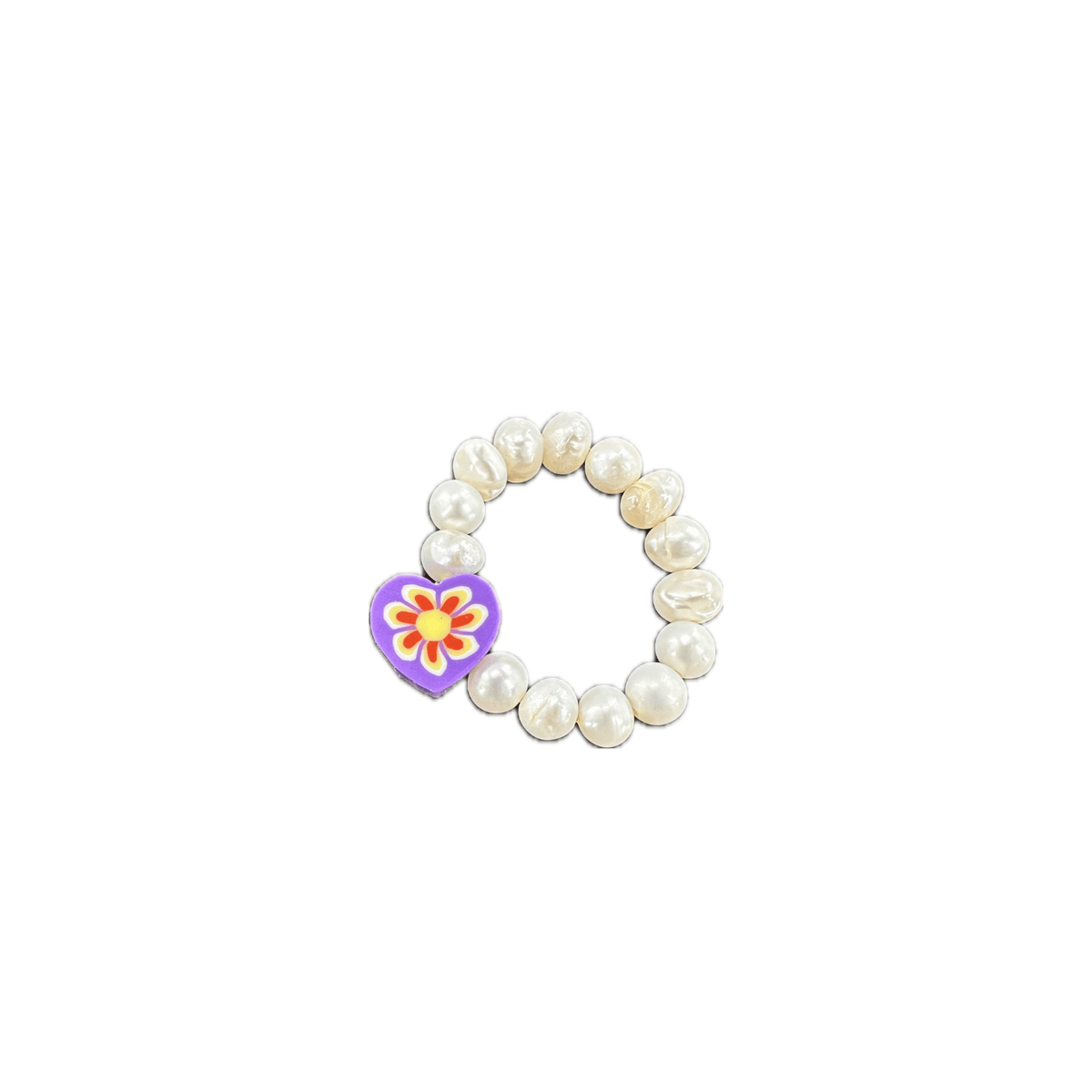 Charm Ring - Pearl & Heart - Josephine Alexander Collective