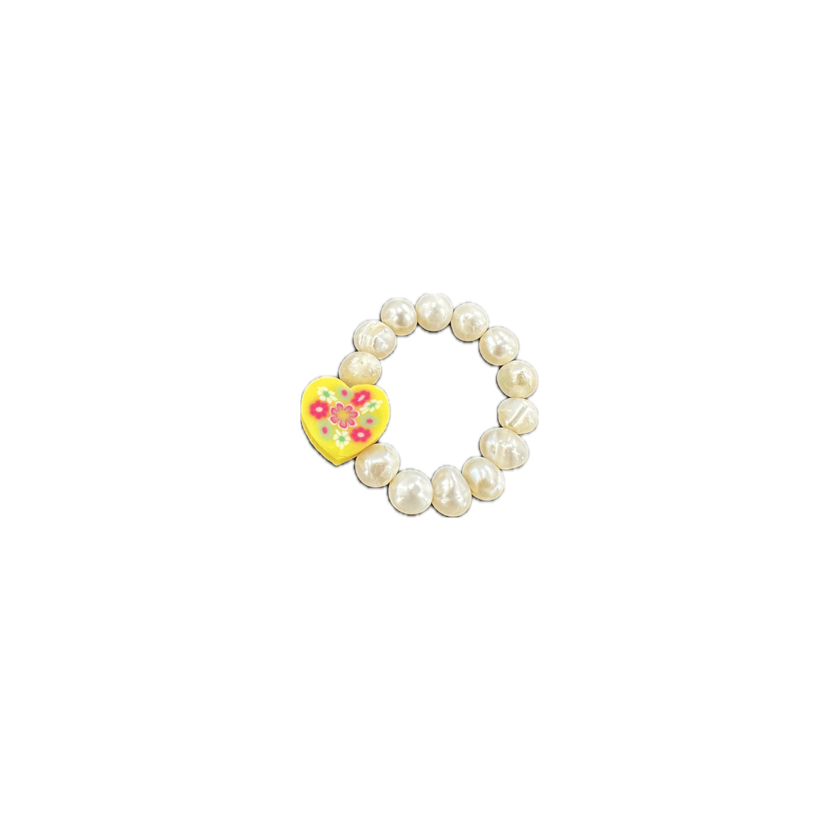 Charm Ring - Pearl & Heart - Josephine Alexander Collective
