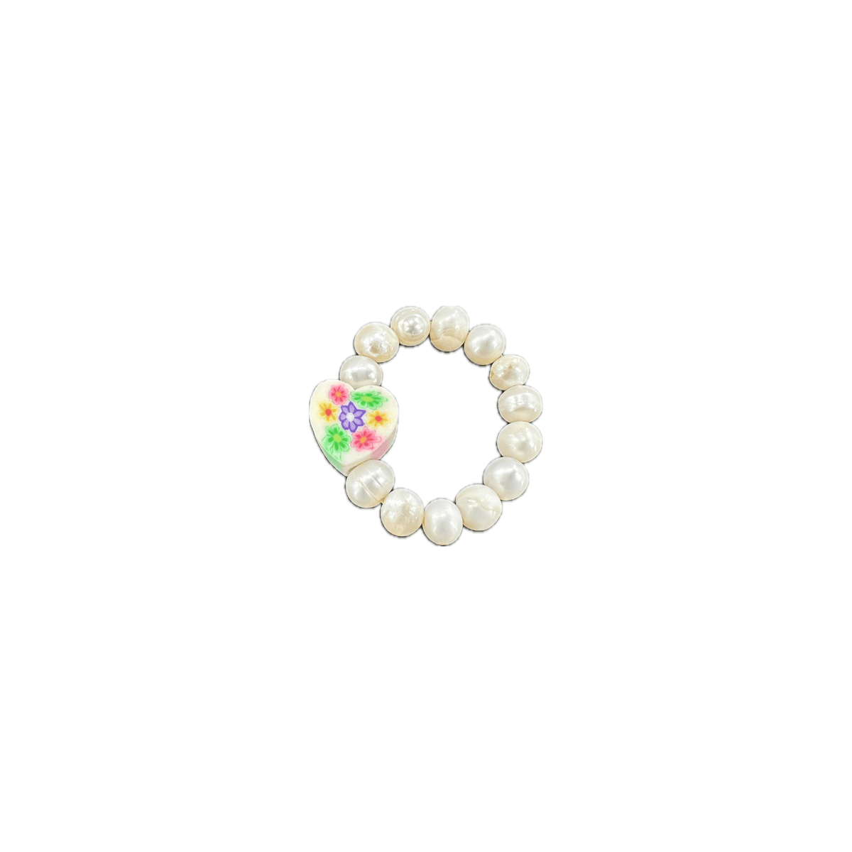 Charm Ring - Pearl & Heart - Josephine Alexander Collective