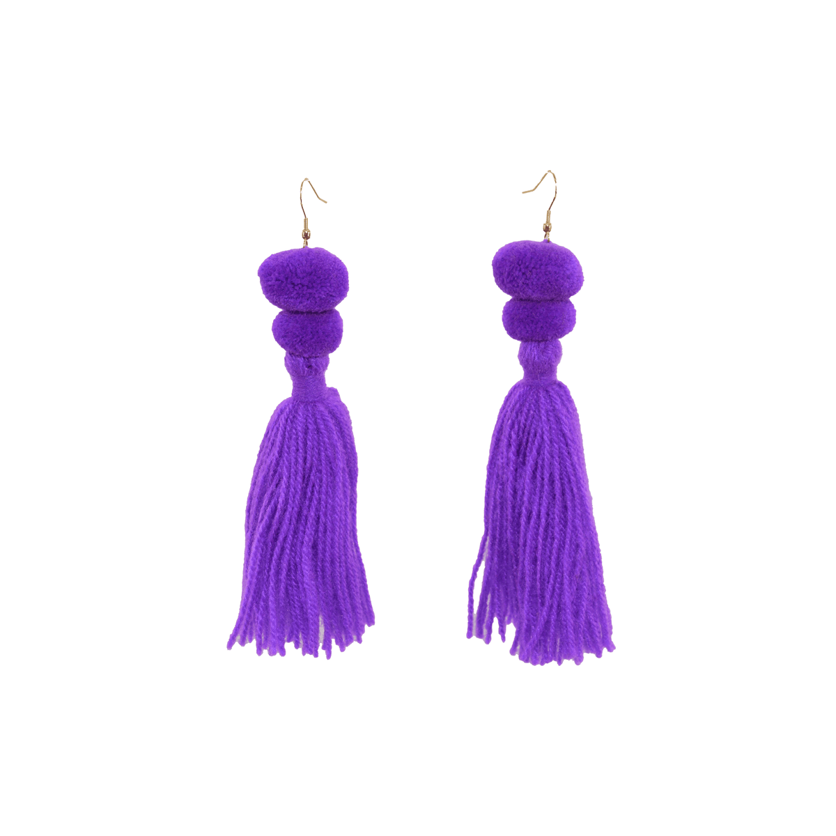 Alexandra Double Pom Tassel Earrings - Josephine Alexander Collective