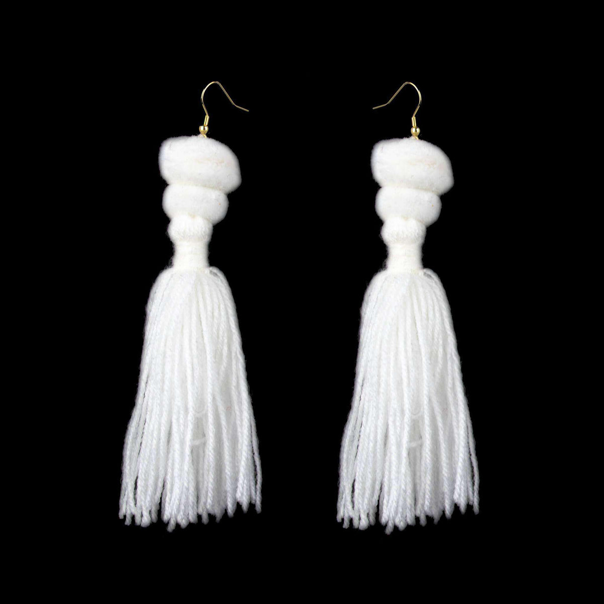 Alexandra Double Pom Tassel Earrings - Josephine Alexander Collective