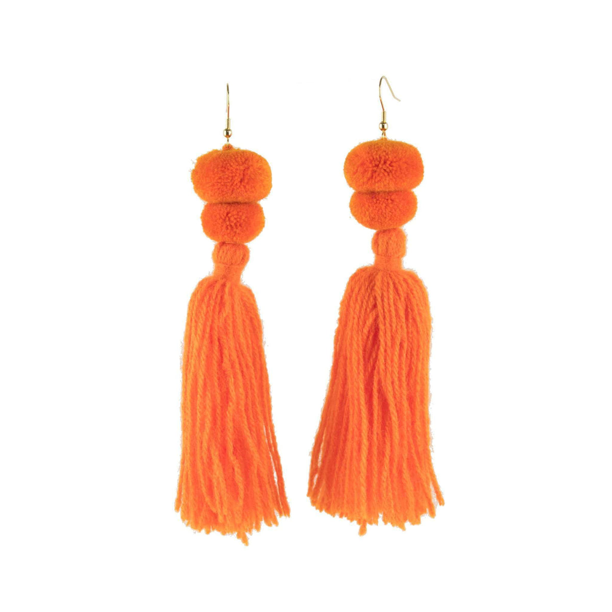 Alexandra Double Pom Tassel Earrings - Josephine Alexander Collective