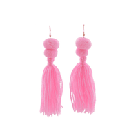 Alexandra Double Pom Tassel Earrings - Josephine Alexander Collective