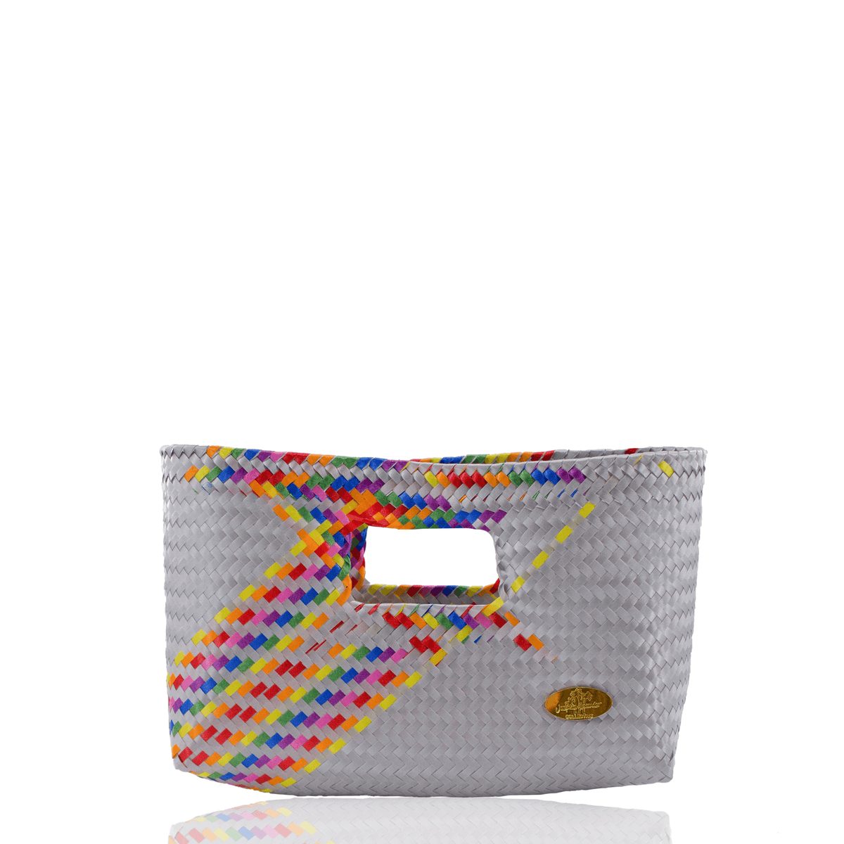 Alison Woven Clutch in Splash of Rainbow - Josephine Alexander Collective