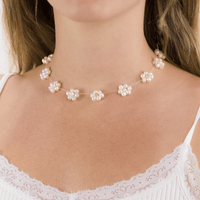 Large Daisy Chain Necklace in Pearls - Josephine Alexander Collective