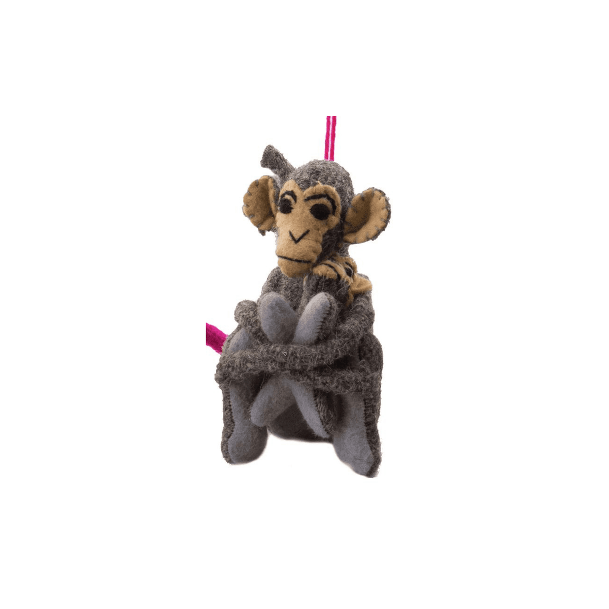 Animal Pom - Mama + Baby Monkey - Josephine Alexander Collective