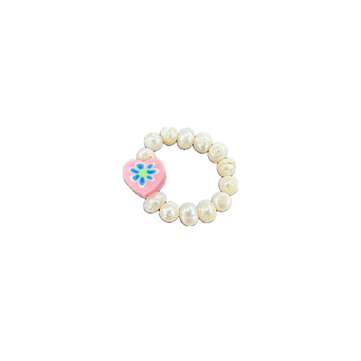 Charm Ring - Pearl &  Heart - Josephine Alexander Collective