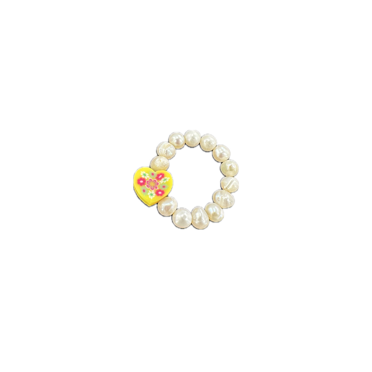 Charm Ring - Pearl &  Heart - Josephine Alexander Collective