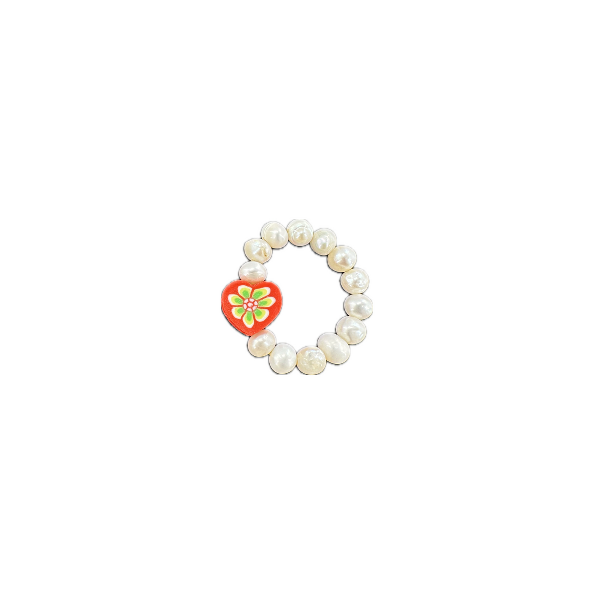 Charm Ring - Pearl &  Heart - Josephine Alexander Collective