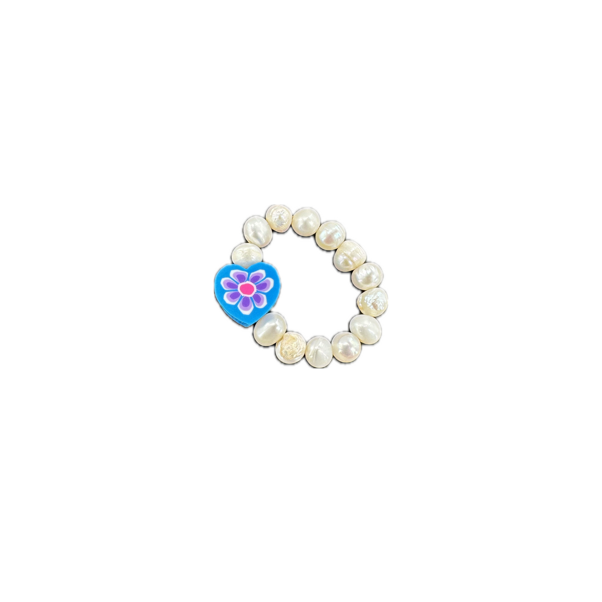 Charm Ring - Pearl &  Heart - Josephine Alexander Collective