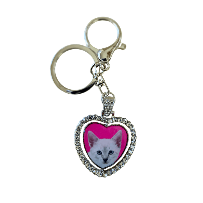 Rhinestone Heart Bag Charm - Josephine Alexander Collective