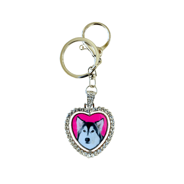 Rhinestone Heart Bag Charm - Josephine Alexander Collective
