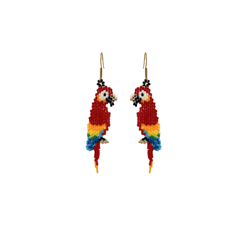 Parrot Beaded Earrings - Josephine Alexander Collective