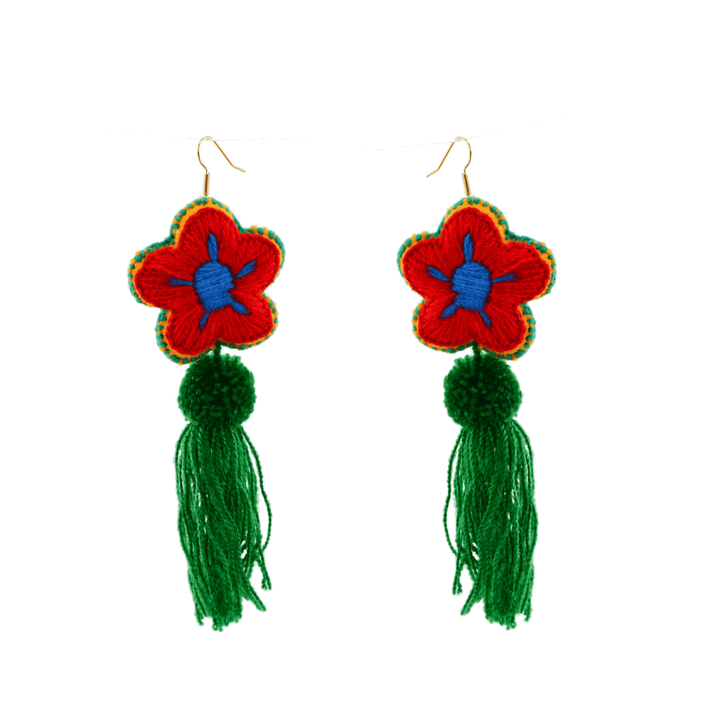 Flower Tassel Earrings (More Colors Available)