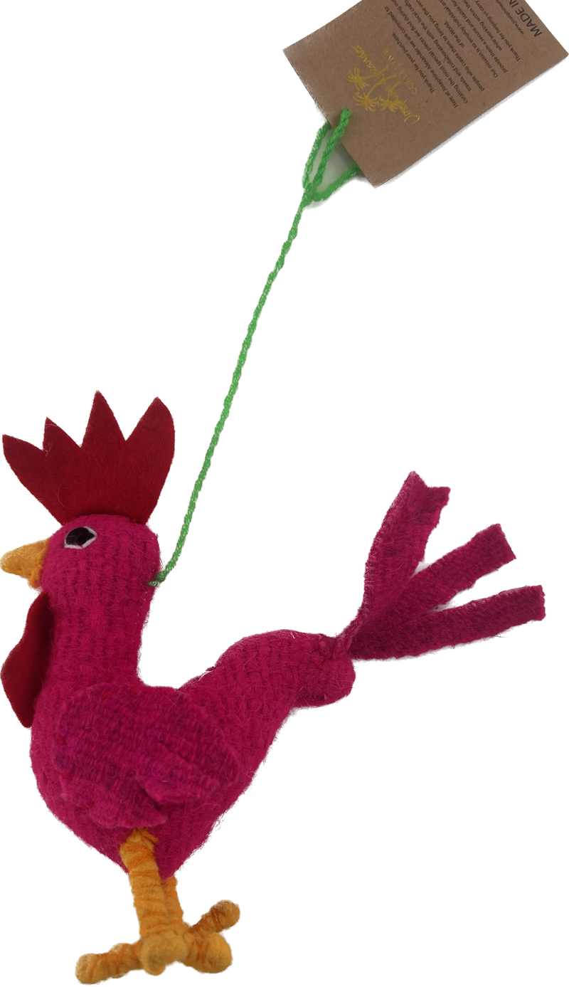 Animal Pom- Rooster - Josephine Alexander Collective
