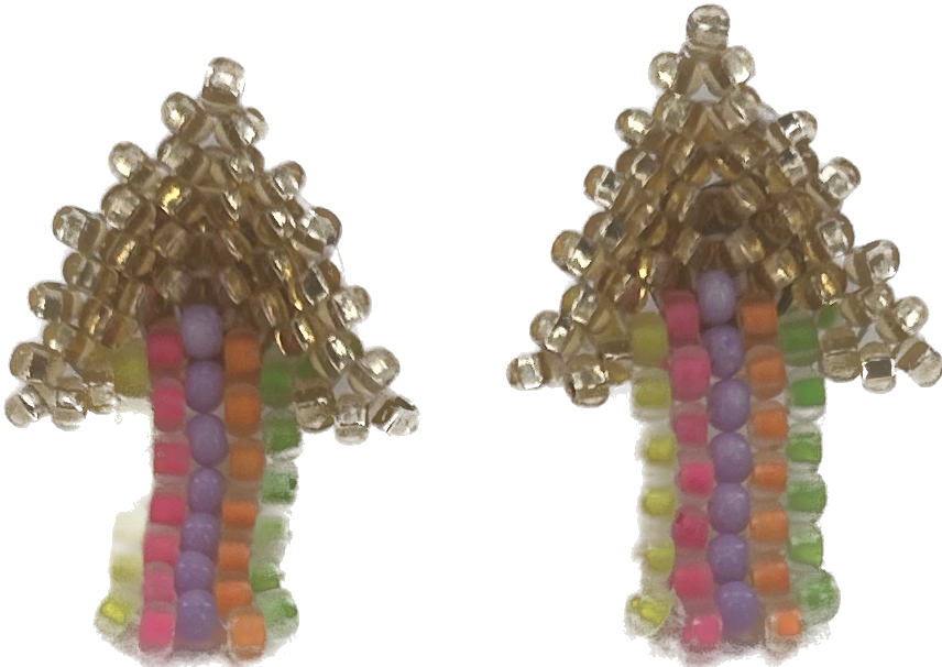 Arrow Beaded Studs Rainbow - Josephine Alexander Collective