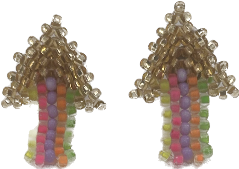 Arrow Beaded Studs Rainbow - Josephine Alexander Collective