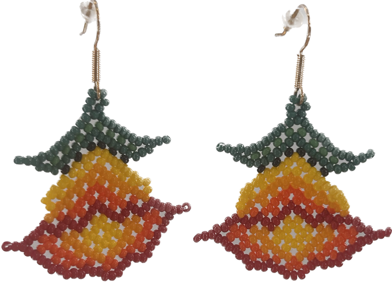Amazon Earrings in Green and Red - Josephine Alexander Collective