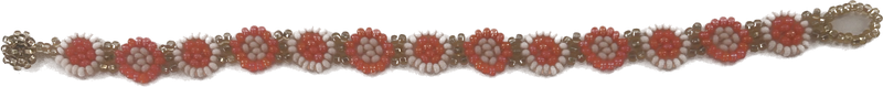 Flower Chain Bracelet - Coral Gold - Josephine Alexander Collective