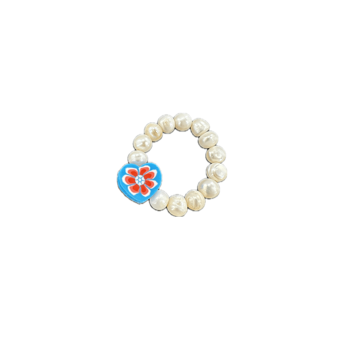 Charm Ring - Pearl & Heart - Josephine Alexander Collective
