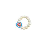 Charm Ring - Pearl & Heart - Josephine Alexander Collective