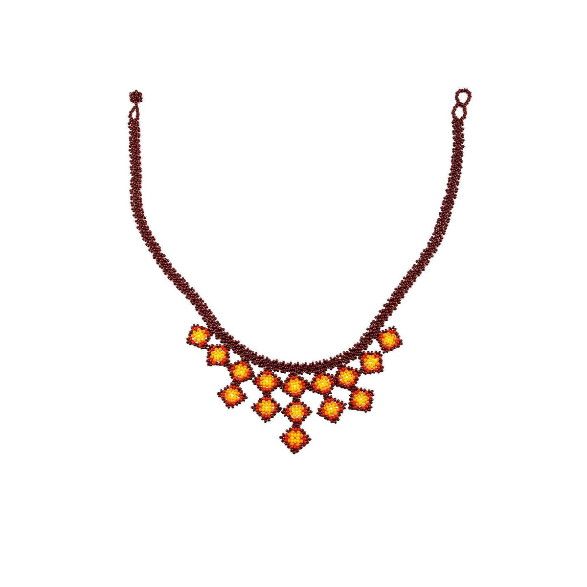 Beaded Tile Necklace - Josephine Alexander Collective