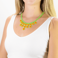 Beaded Tile Necklace - Josephine Alexander Collective