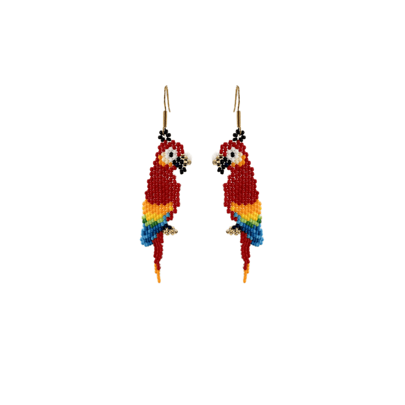Parrot Beaded Earrings - Josephine Alexander Collective