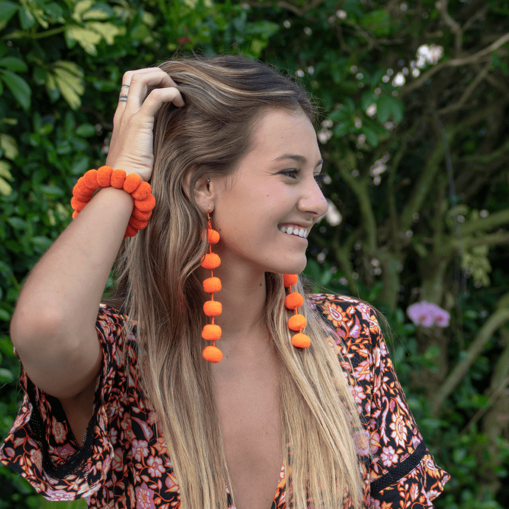 Pom Drop Earrings (More Colors Available) - Josephine Alexander Collective