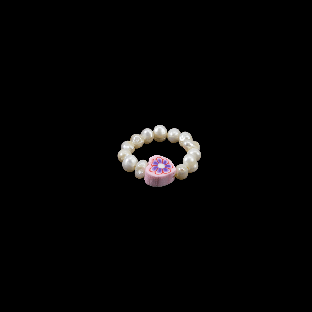 Charm Ring - Pearl &  Heart - Josephine Alexander Collective