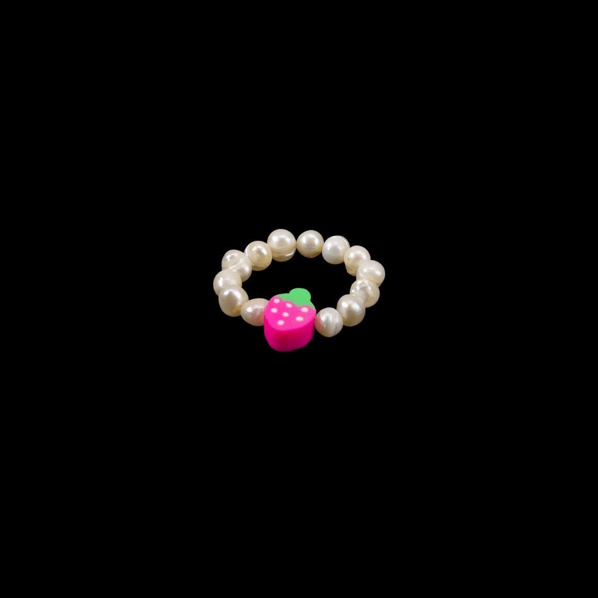 Charm Ring - Pearl + Strawberry - Josephine Alexander Collective