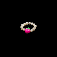 Charm Ring - Pearl + Strawberry - Josephine Alexander Collective