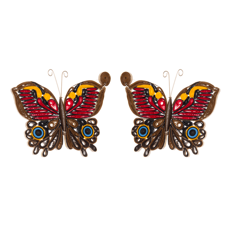 Royal Butterfly Quilled Earrings - Josephine Alexander Collective