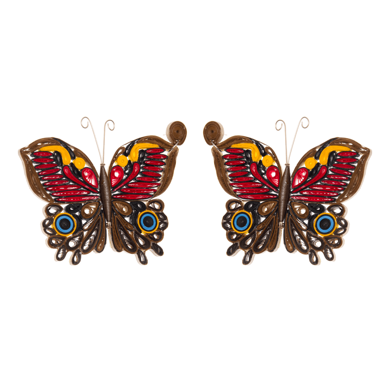 Royal Butterfly Quilled Earrings - Josephine Alexander Collective