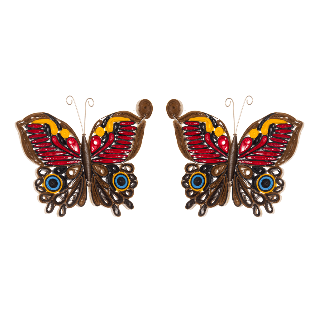 Royal Butterfly Quilled Earrings (more Colors Available)