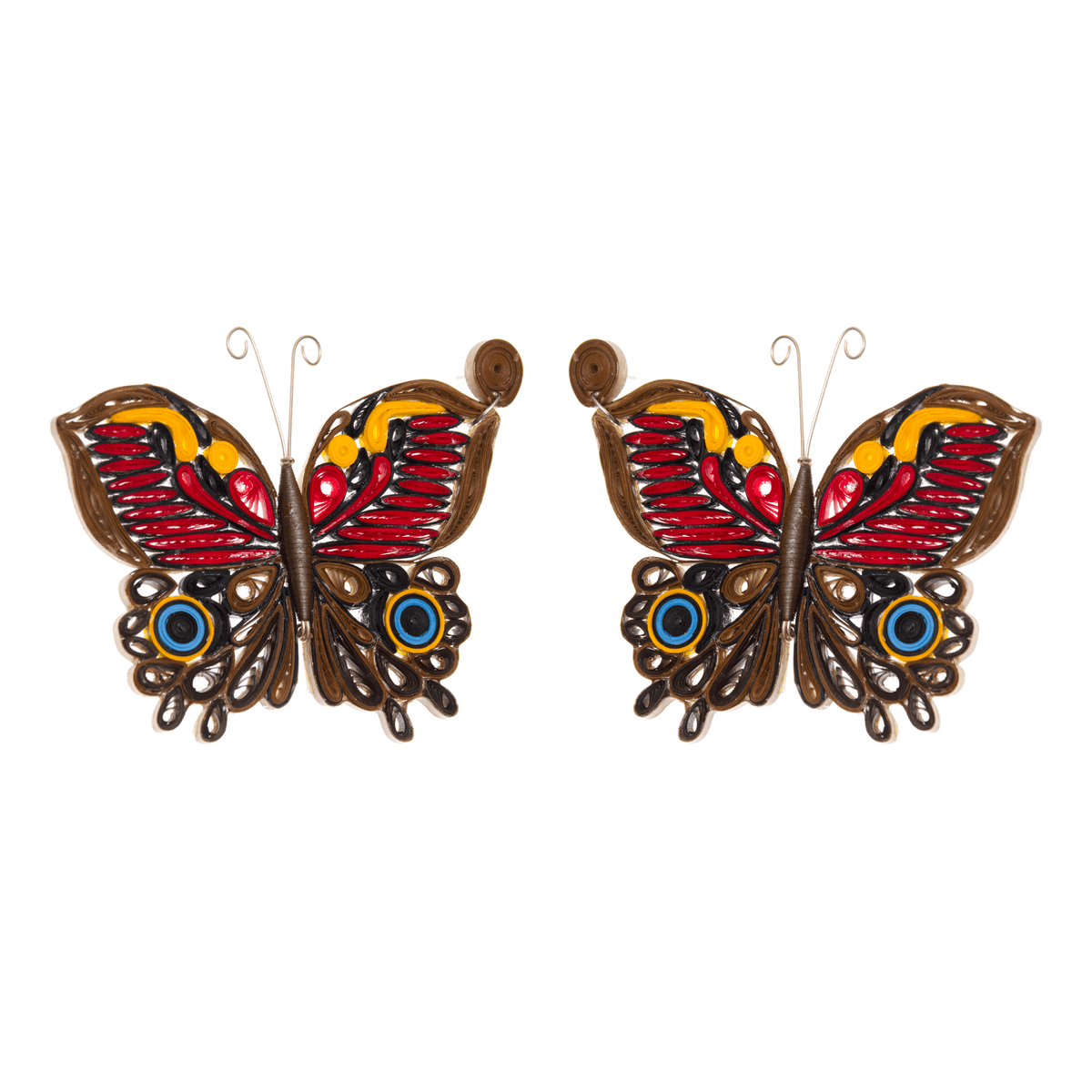 Royal Butterfly Quilled Earrings - Josephine Alexander Collective