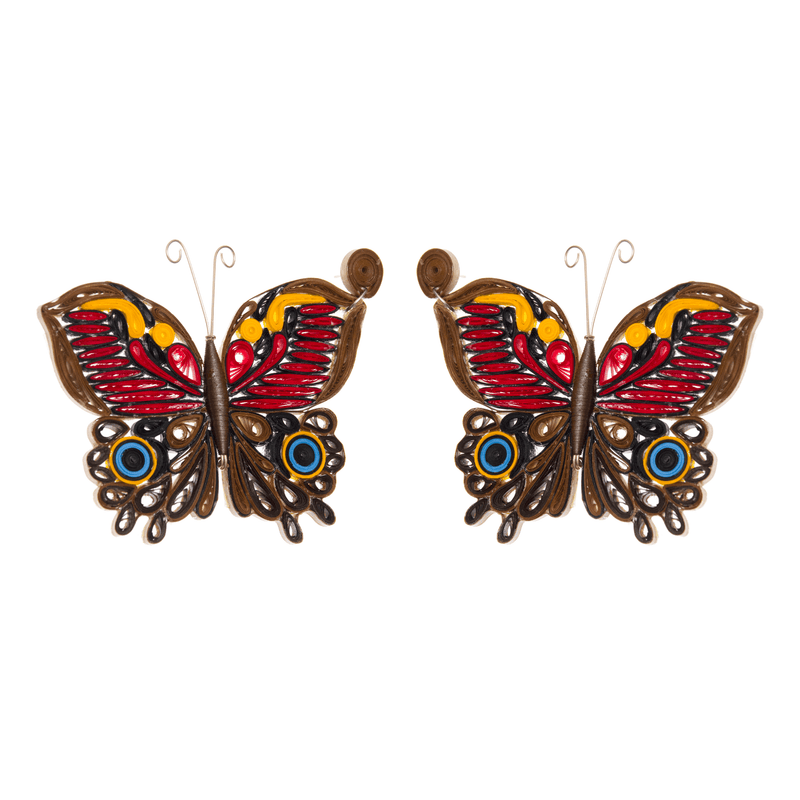 Royal Butterfly Quilled Earrings - Josephine Alexander Collective