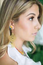 Estrella Stud Earrings in Shades of Orange - Josephine Alexander Collective