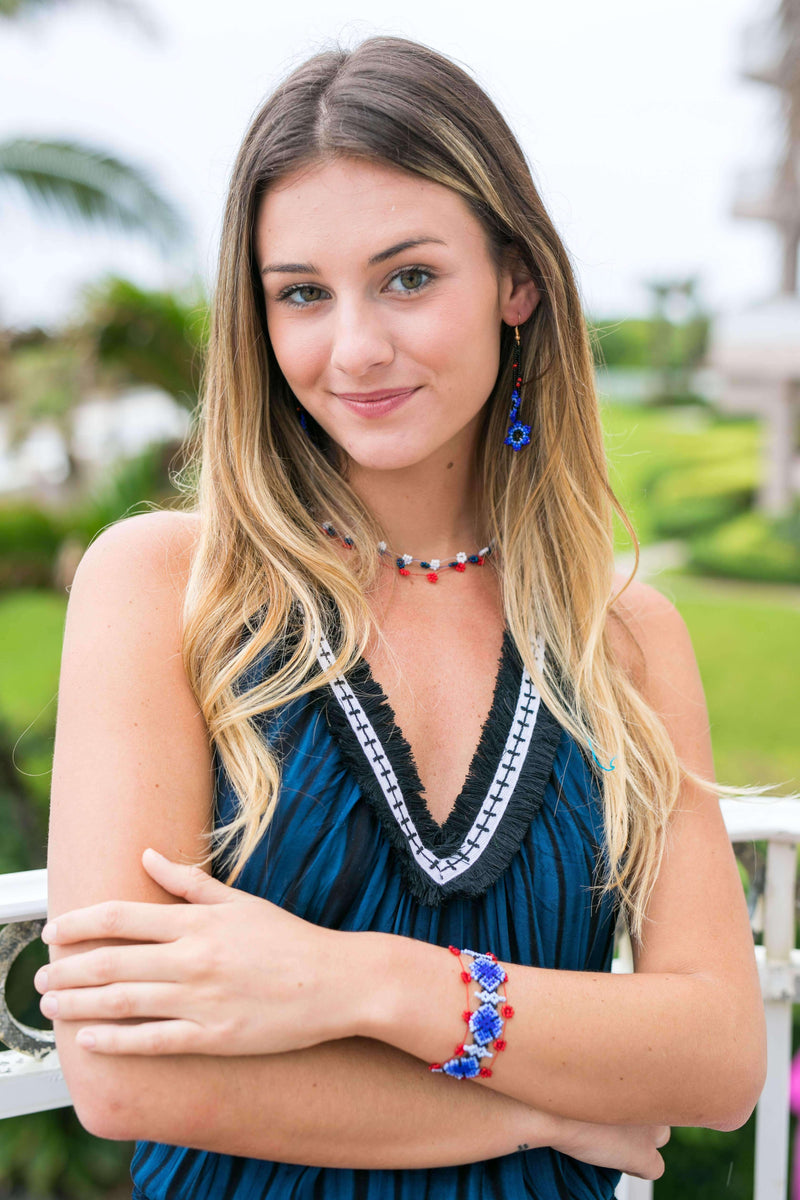 Daisy Chain Necklace in White - Josephine Alexander Collective