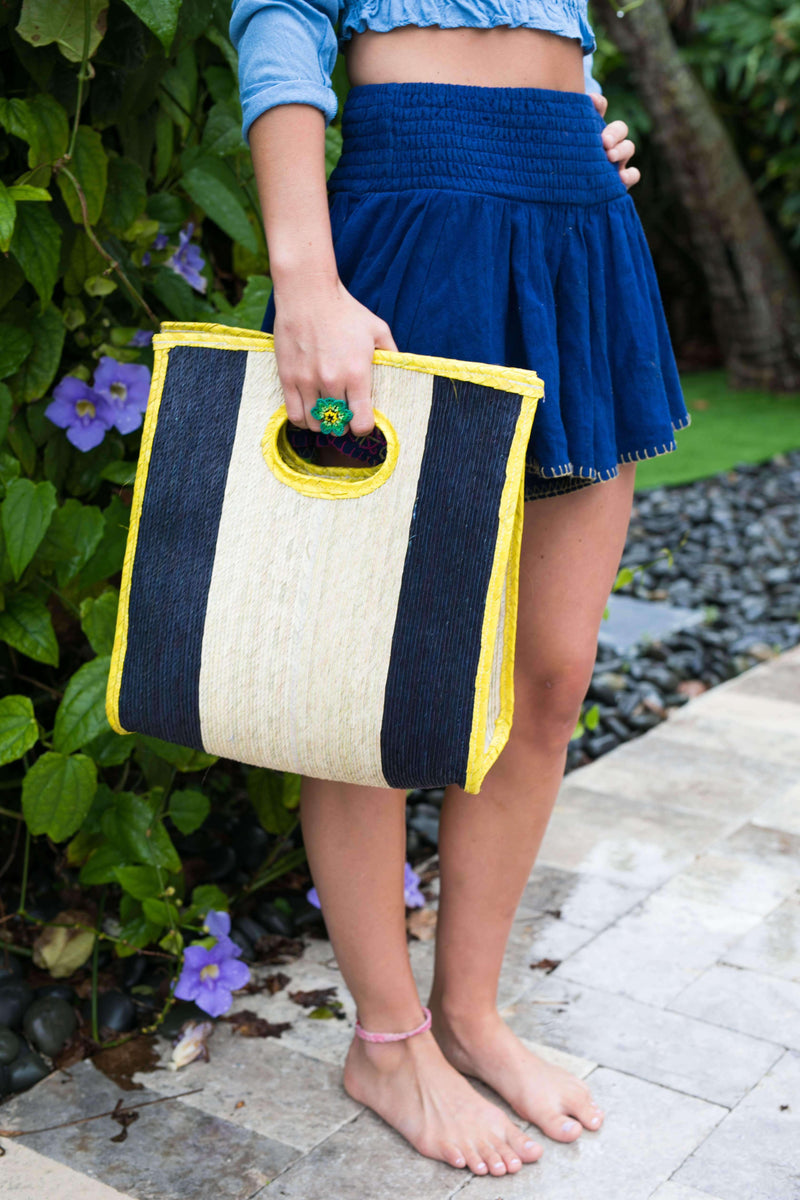 Sandy Straw Clutch - Josephine Alexander Collective