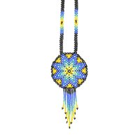 Beaded Estrella Necklace in Clear Skies - Josephine Alexander Collective