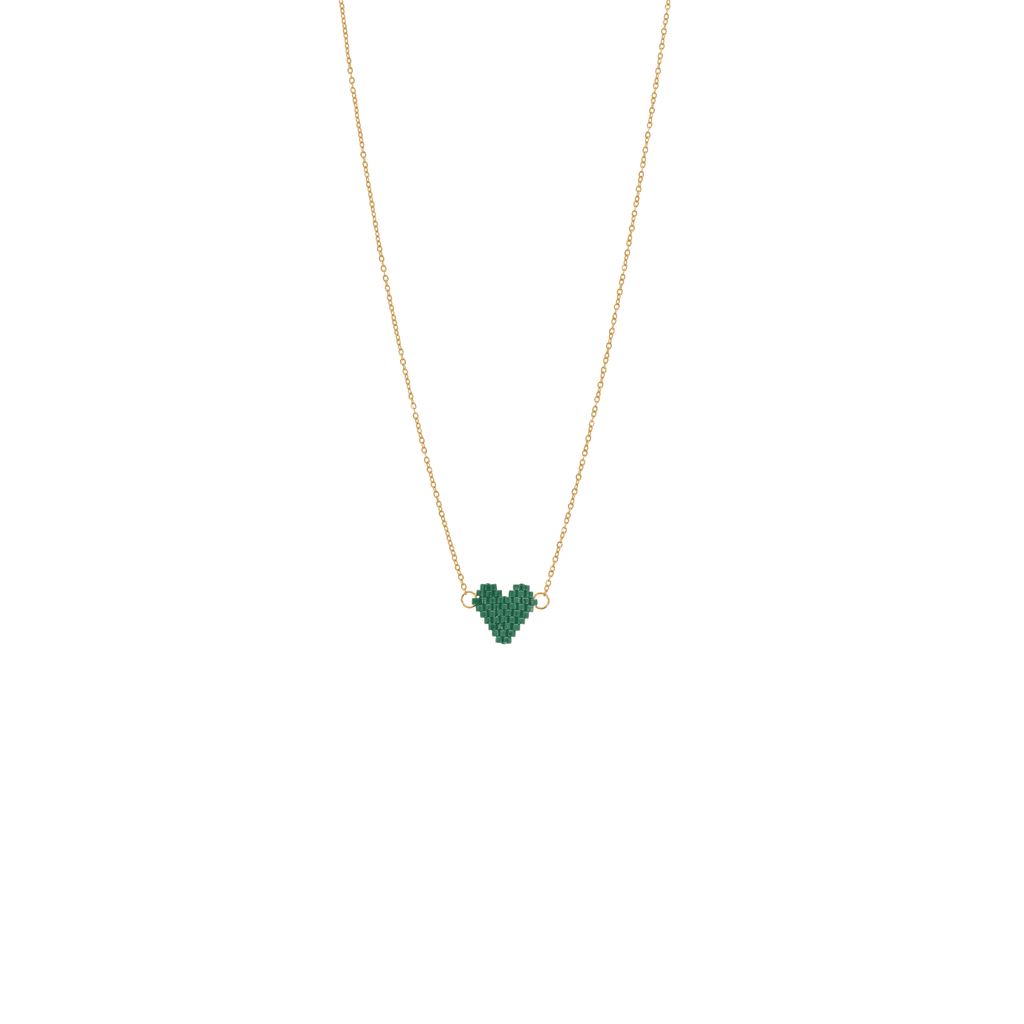 Spread the Love Necklace - Evergreen Heart - Josephine Alexander Collective