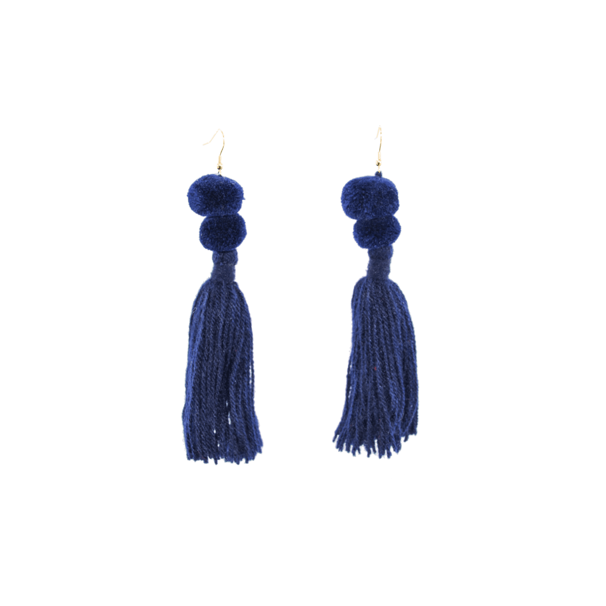 Alexandra Double Pom Tassel Earrings (More Colors Available) - Josephine Alexander Collective