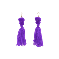 Alexandra Double Pom Tassel Earrings (More Colors Available) - Josephine Alexander Collective